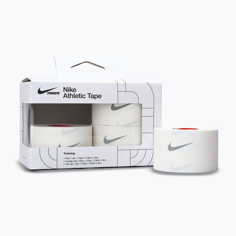 Benda elastica coesiva Nike Strenght Athletic Tape white/grey 2