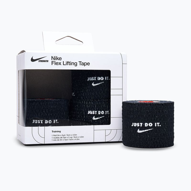 Benda elastica coesiva Nike Strenght Flex Lifting Tape 4 pz. nero/bianco