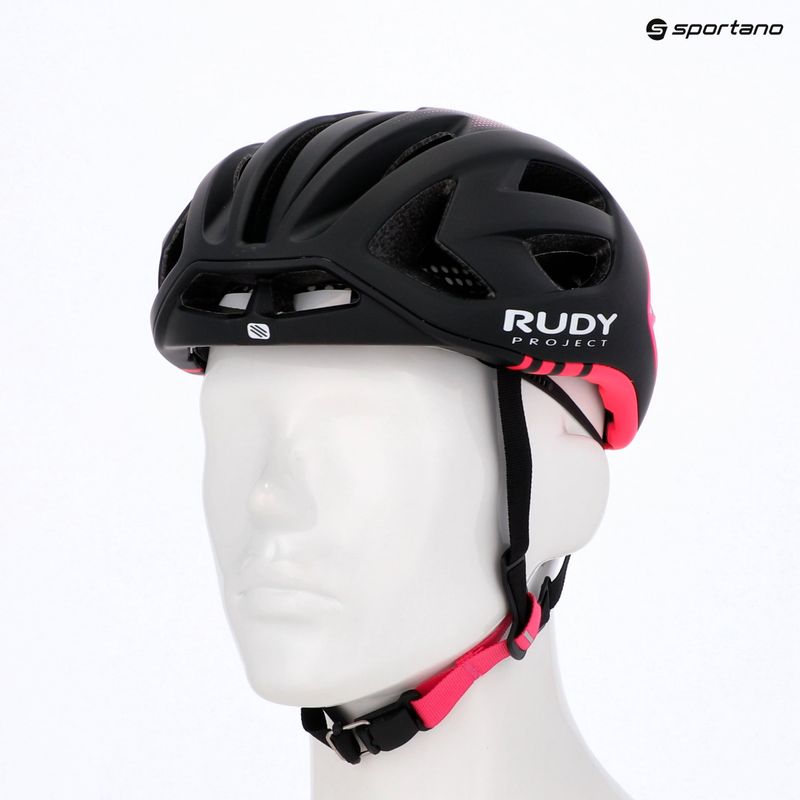 Casco da bici Rudy Project Egos nero/rosa fluo opaco 7
