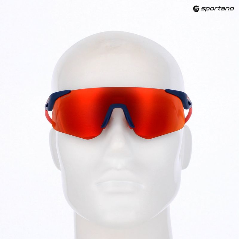 Occhiali da sole Red Bull SPECT Mark blu/marrone con specchio rosso arancione 7