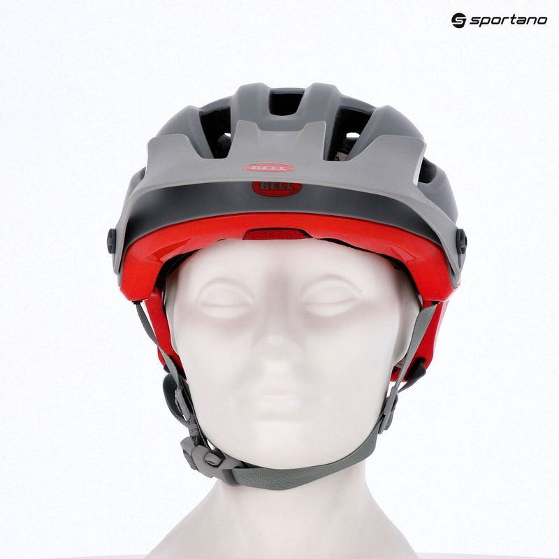 Casco da bici Bell 4Forty Integrated MIPS grigio lucido opaco/cremisi 6