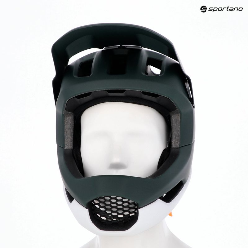 POC Otocon Race MIPS casco da bici verde pargasite opaco/bianco idrogeno opaco 6