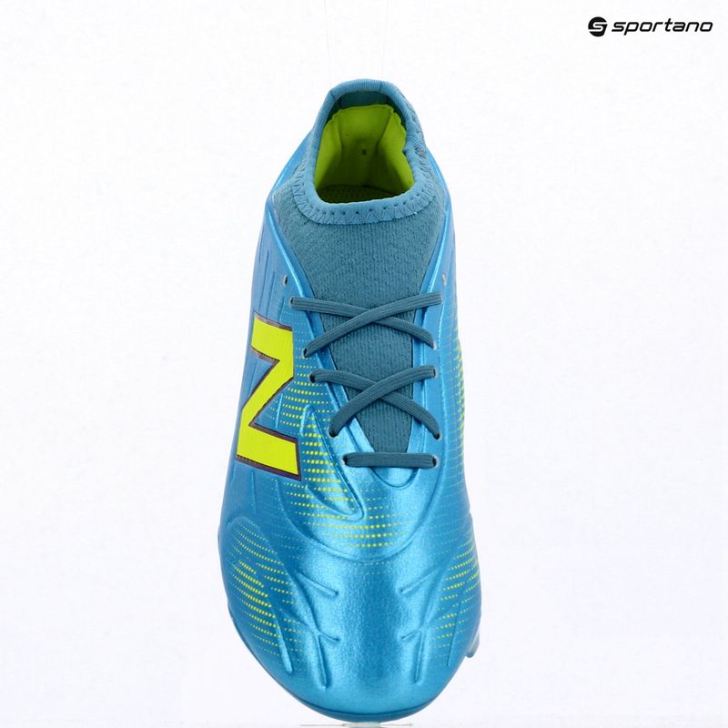 Scarpe da calcio bambino New Balance Tekela Team V5 FG metallic blue/alkaline green 9