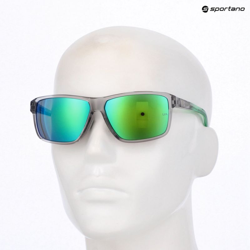 Occhiali da sole da uomo Under Armour Kickoff/G S3 grigio verde/verde multistrato 10