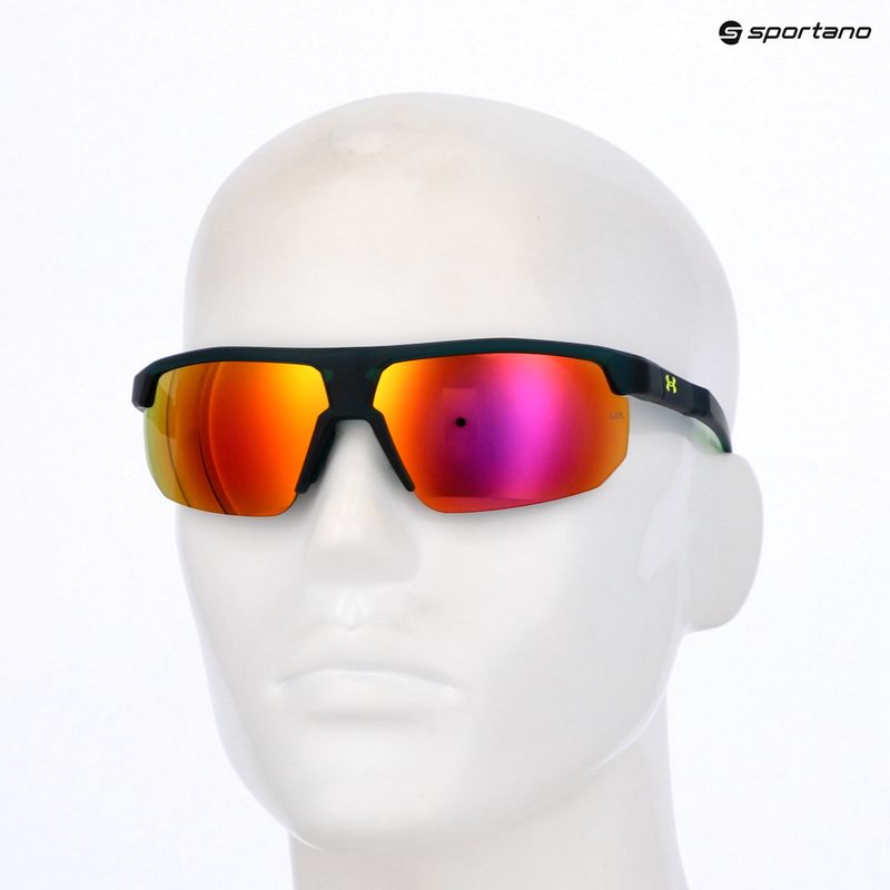 Occhiali da sole da uomo Under Armour Driven/G S3 giallo verde/rosa a specchio 10