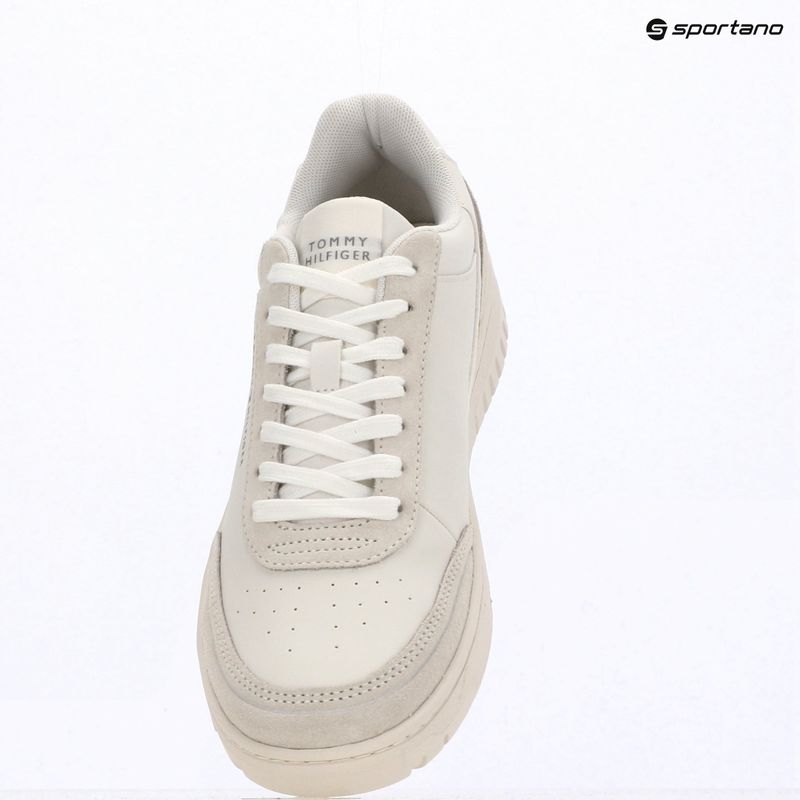 Scarpe da uomo Tommy Hilfiger Basket Core Leather Suede Mix ecru/street green 9
