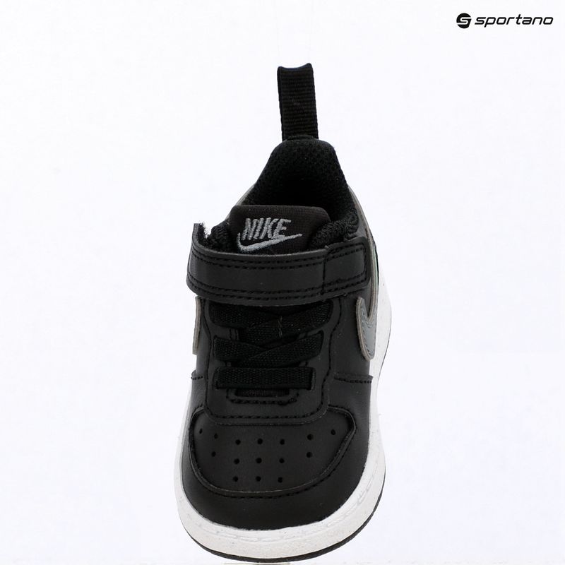 Scarpe per bambini Nike Court Borough Low black/smoke grey/white/illusion green 7