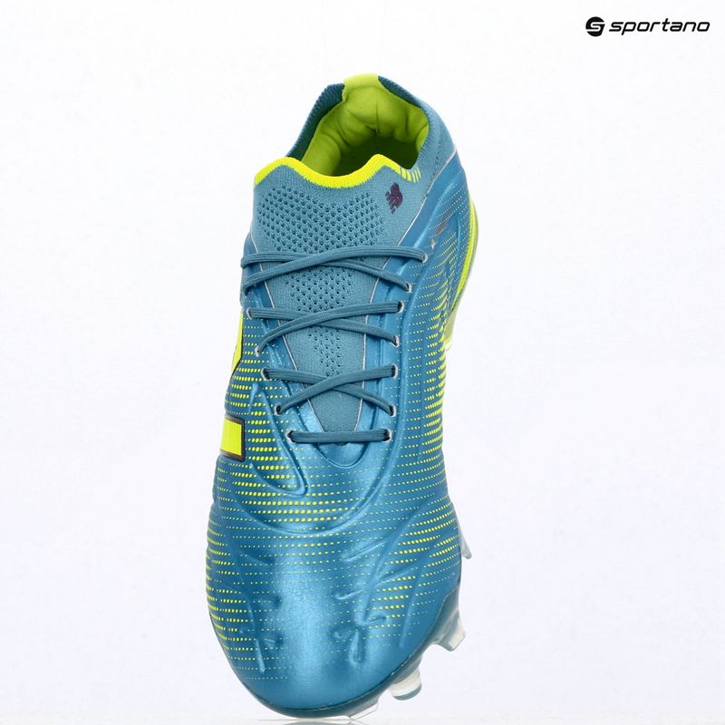 Scarpe da calcio New Balance Tekela Elite Low V5 FG metallic blue/alkaline green/team navy 7