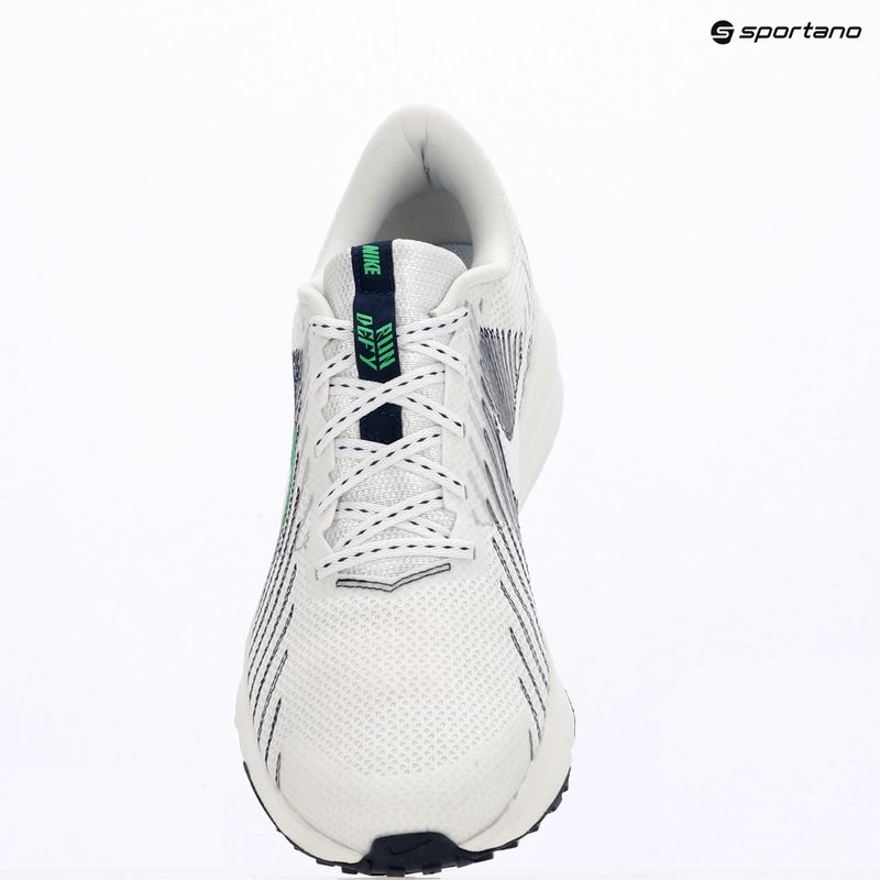 Scarpe da corsa uomo Nike Run Defy White/Midnight Navy/Green Spark 10