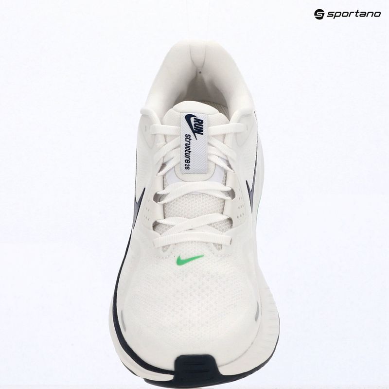 Scarpe da corsa uomo Nike Structure 26 white/green spark/midnight navy 6