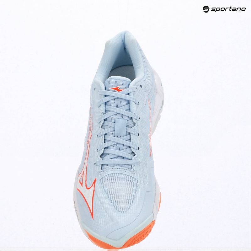 Scarpe da pallavolo donna Mizuno Wave Lightning Elite blue finch/white/lava orange 9