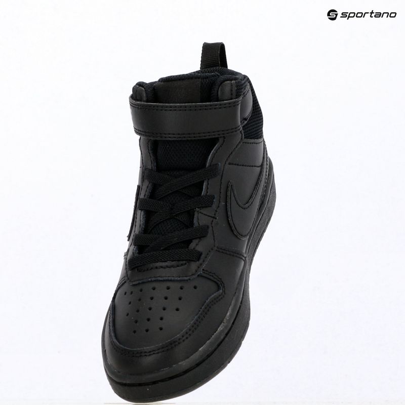 Scarpe per bambini Nike Court Borough Mid 2 black/black/black 6