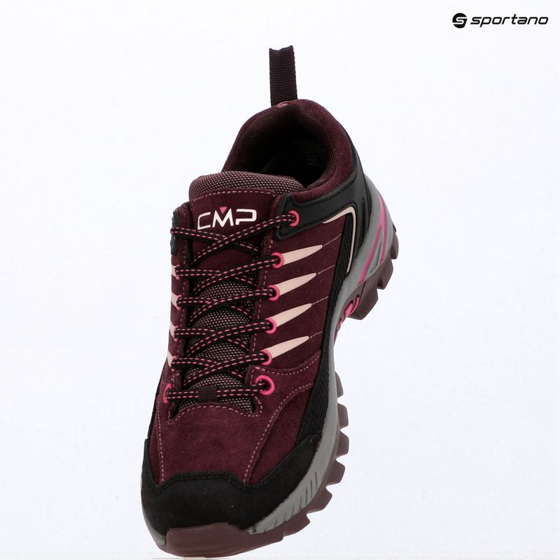 Scarponcini da trekking per bambini CMP Rigel 2.0 Low Waterproof black berry/amaranto 3