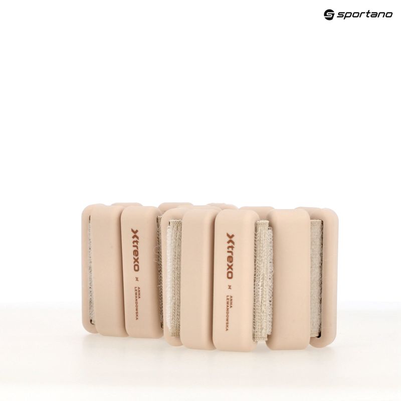 Cavigliere e polsiere con peso XTREXO x Anna Lewandowska Bangles 205 Beige 12