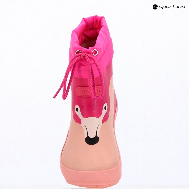 Stivali per bambini Viking Footwear Alv Barefoot Paw Print rosa chiaro/magenta 17