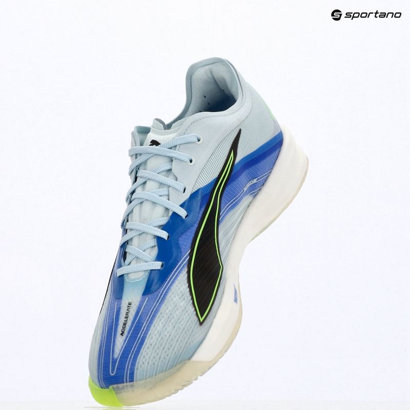 Scarpe da pallamano PUMA Accelerate Nitro SQD 5 aqua glow/puma black/green glare/royal sapphire 9