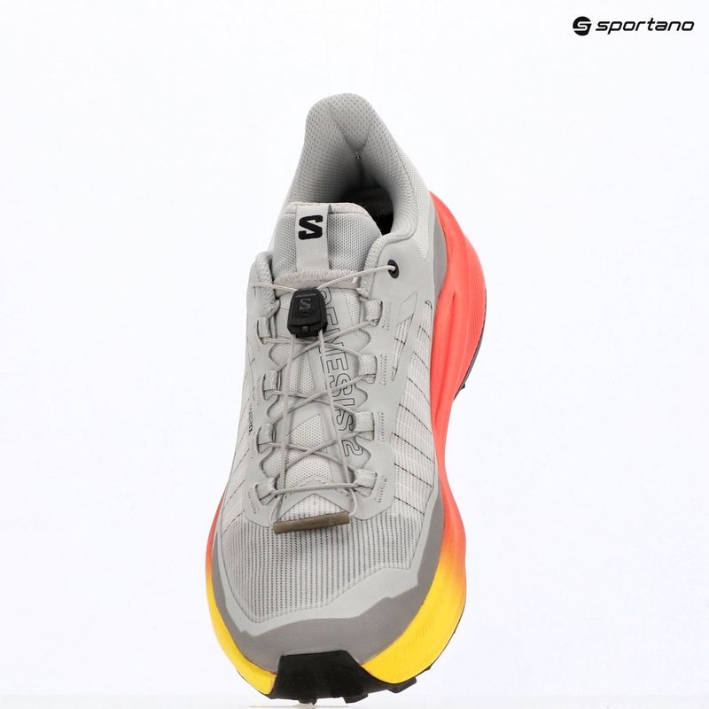 Scarpe da corsa uomo Salomon Genesis 2 gray violet/safety yellow 9