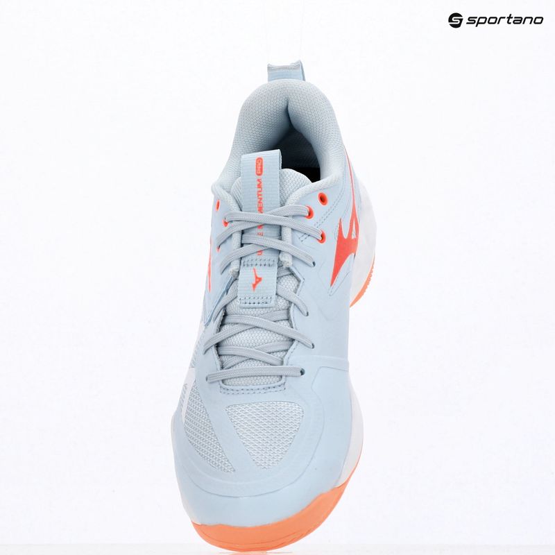 Scarpe da pallavolo donna Mizuno Wave Momentum Pro blue finch/lava orange/flamingo coral 9