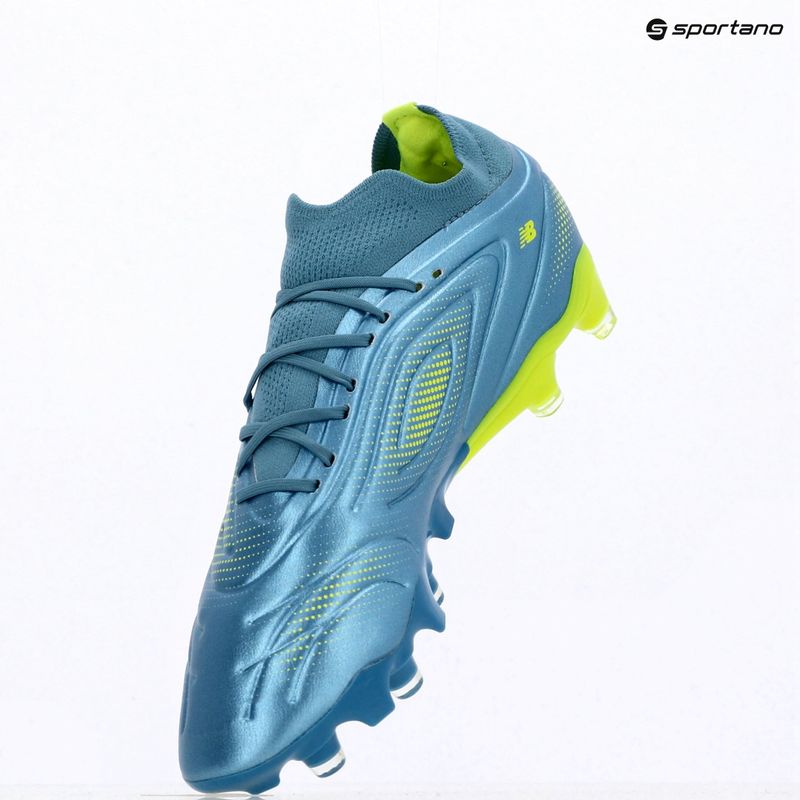 Scarpe da calcio New Balance Tekela Team Low V5 FG metallic blue/alkaline green/team navy 15