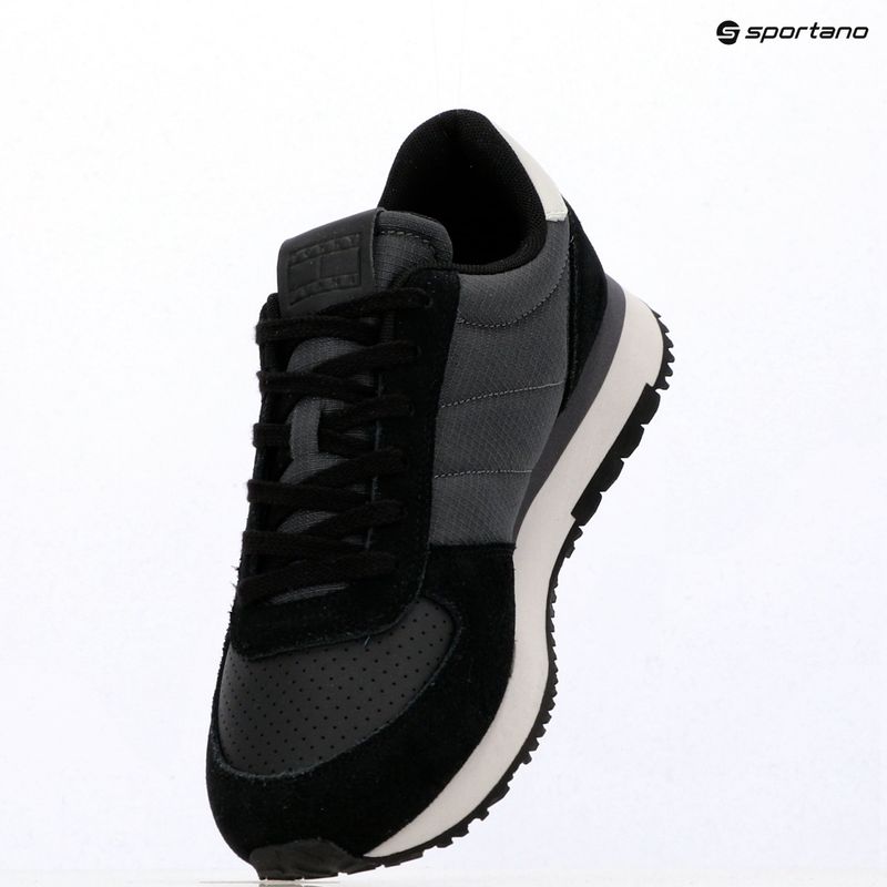 Scarpe da uomo Tommy Jeans Runner Flag Mix washed black/stratus grey 9