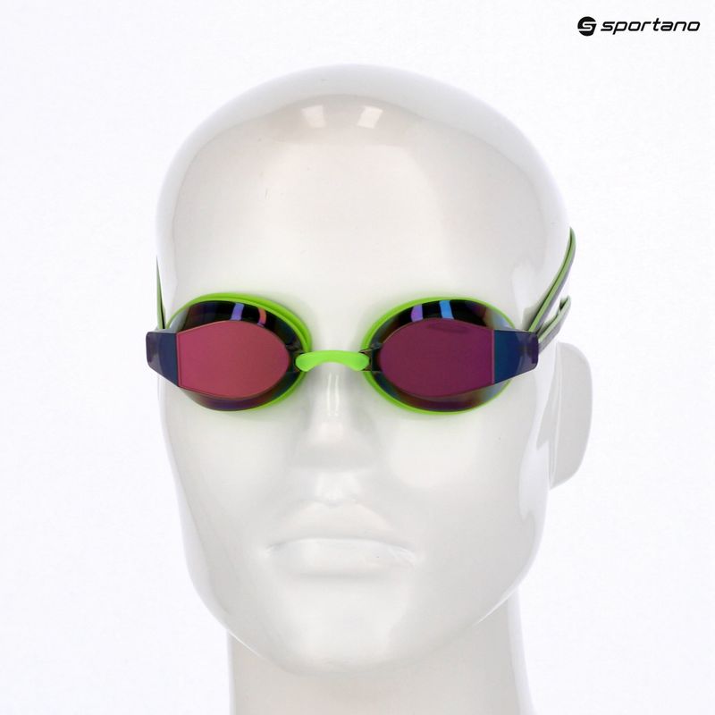 Occhialini da nuoto TYR Blackops 140 Ev Racing Mirrored bright green/black 6