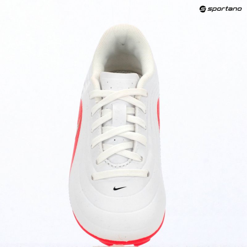 Scarpe da calcio bambino Nike Jr. Tiempo Maestro Club White/Bright Crimson/Blur 8