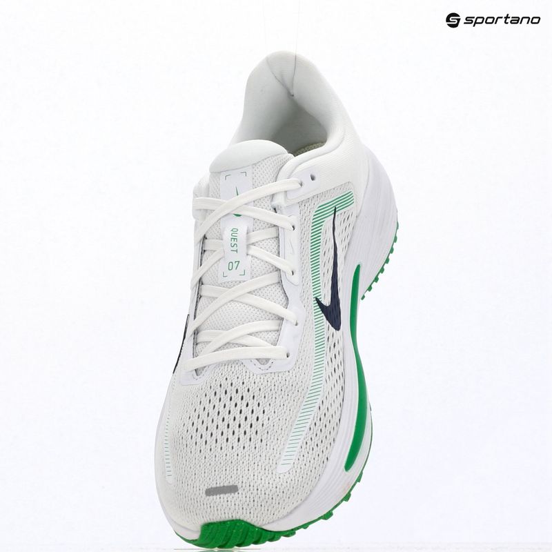 Scarpe da corsa uomo Nike Quest 7 white/green spark/midnight navy 10