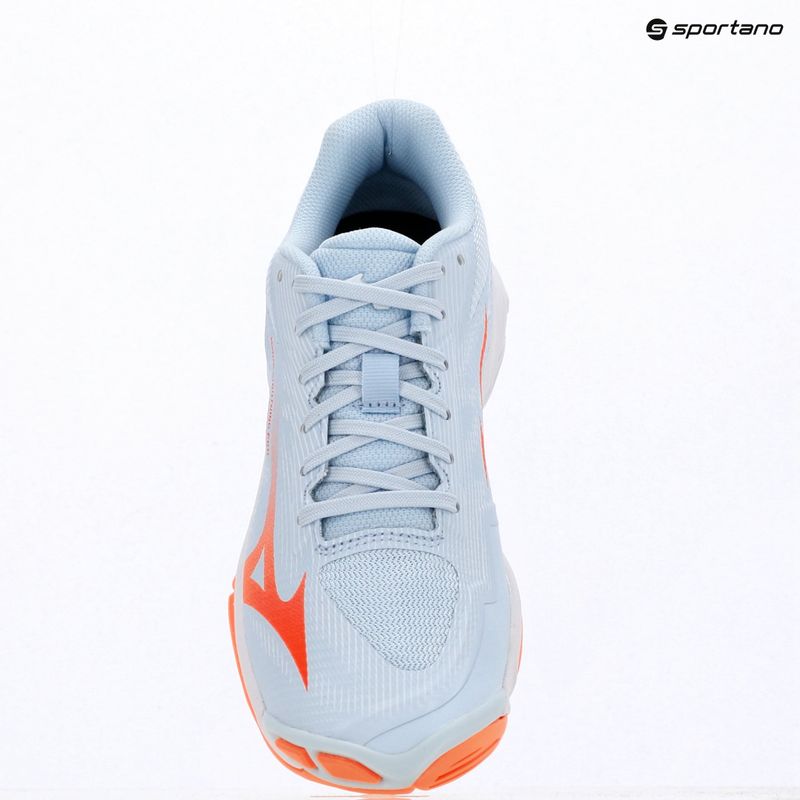 Scarpe da pallavolo donna Mizuno Wave Lightning Pro blue finch/lava orange/flamingo coral 15