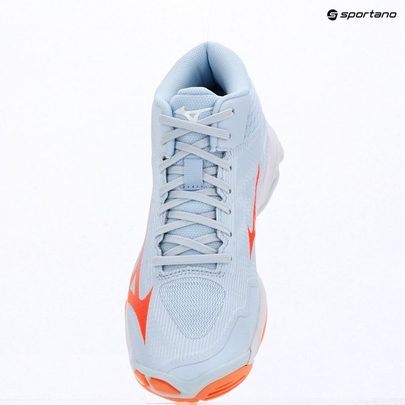 Scarpe da pallavolo donna Mizuno Wave Lightning Pro Mid blue finch/lava orange/flamingo coral 15