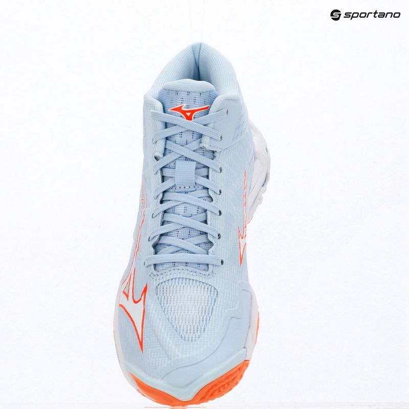 Scarpe da pallavolo donna Mizuno Wave Lightning Elite Mid blue finch/whitelava orange 15