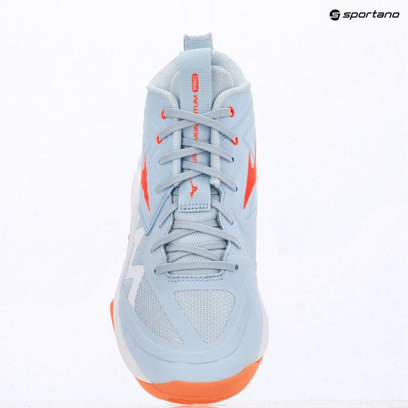 Scarpe da pallavolo donna Mizuno Wave Momentum Pro Mid blue finch/lava orange/flamingo coral 15