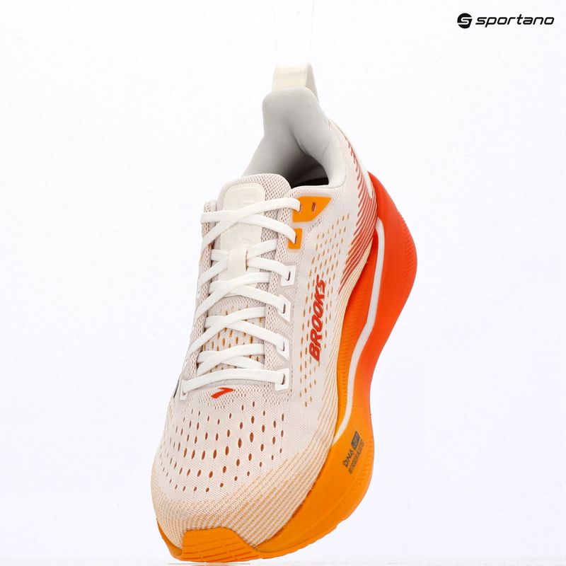 Scarpe da corsa uomo Brooks Ghost Max 4 white/orange/red 14