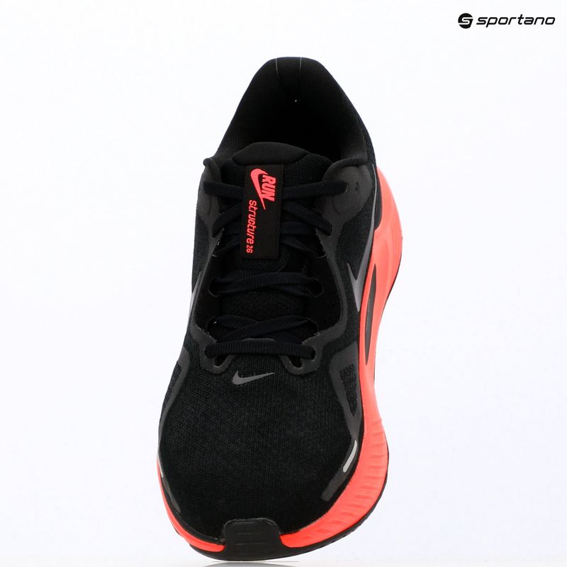 Scarpe da corsa uomo Nike Structure 26 black/bright crimson/metallic dark grey 17