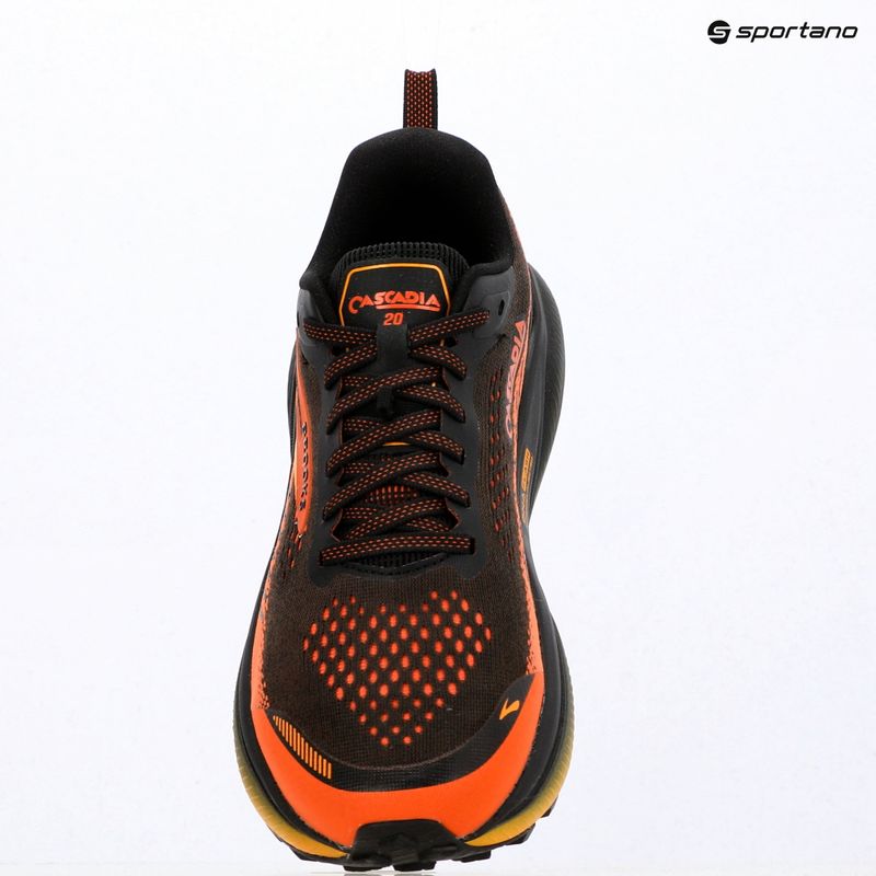 Scarpe da corsa uomo Brooks Cascadia 20 black/tigerlily/orange 16