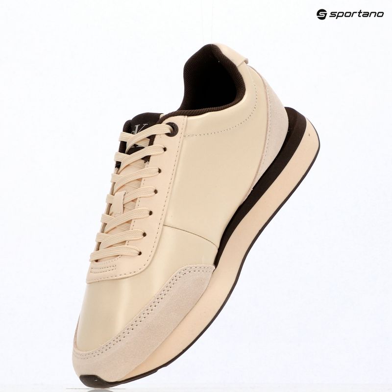 Scarpe da donna Calvin Klein HW0HW03248 Retro Runner Essential Leather light cashew/rocky brown 9