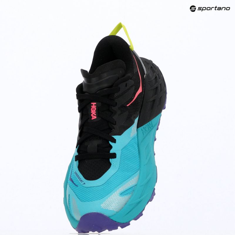 Scarpe da corsa donna HOKA Speedgoat 7 black/electric aqua 17