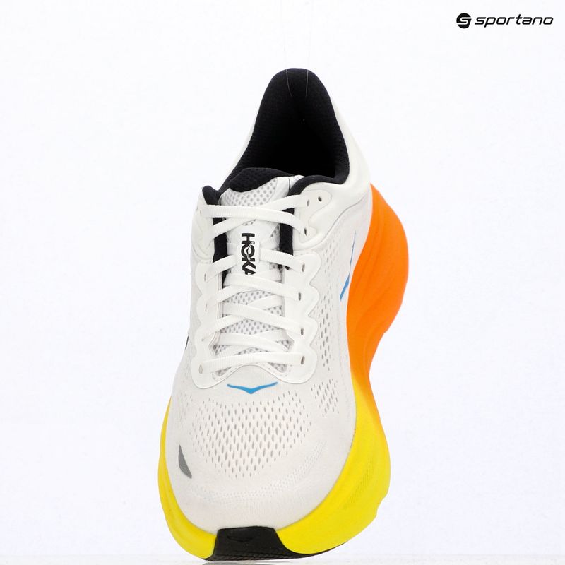 Scarpe da corsa uomo HOKA Bondi 9 Wide white/neon tangerine 16