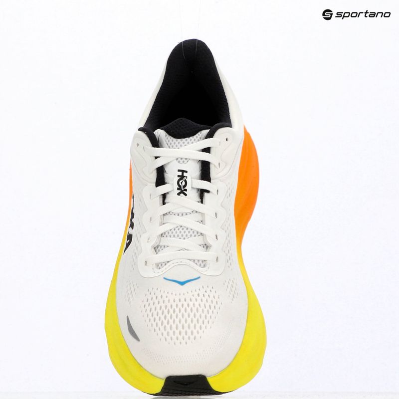 Scarpe da corsa uomo HOKA Bondi 9 white/neon tangerine 16