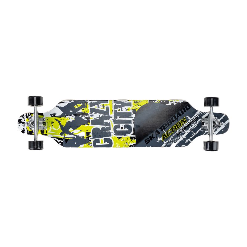 Meccanica Crossy longboard 40 x 9 nero/verde