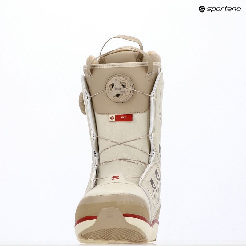 Scarponi da snowboard donna Salomon Ivy Boa SJ Boa W almond milk/white pepper/haute red 6