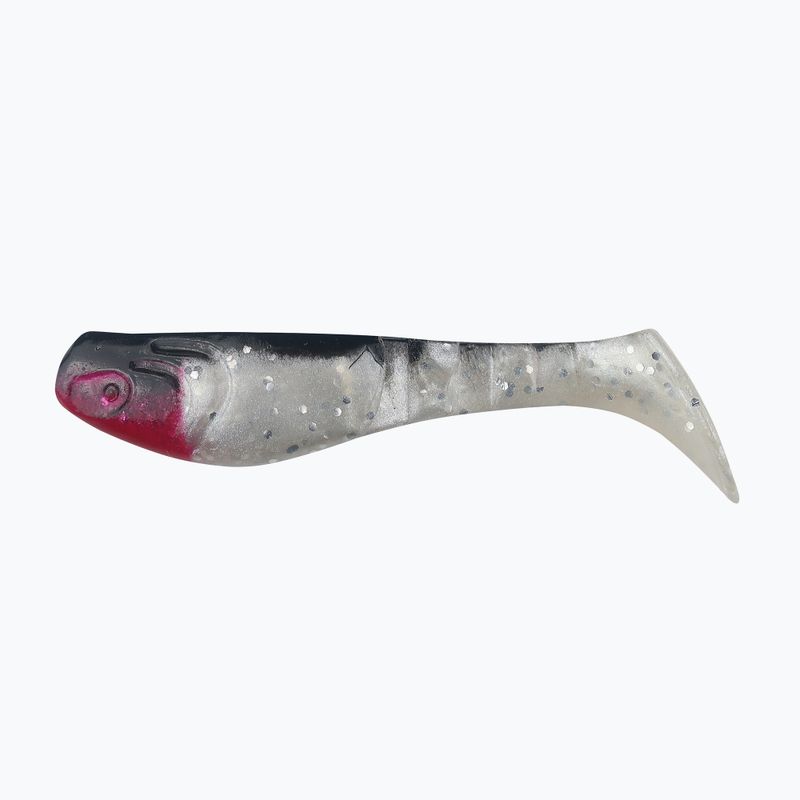 Esca in gomma Relax Hoof 3 Standard 4 pezzi nero/bianco perlato-argento glitterato