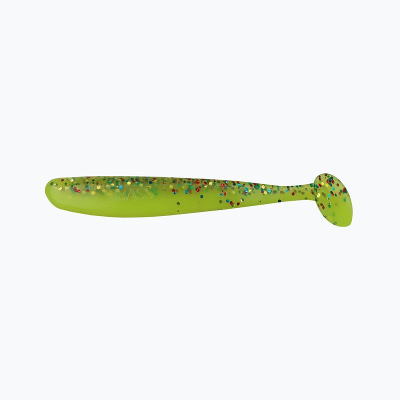 Relax Bass 3 Esca in gomma laminata 4 pezzi chartreuse/multi glitter/silk