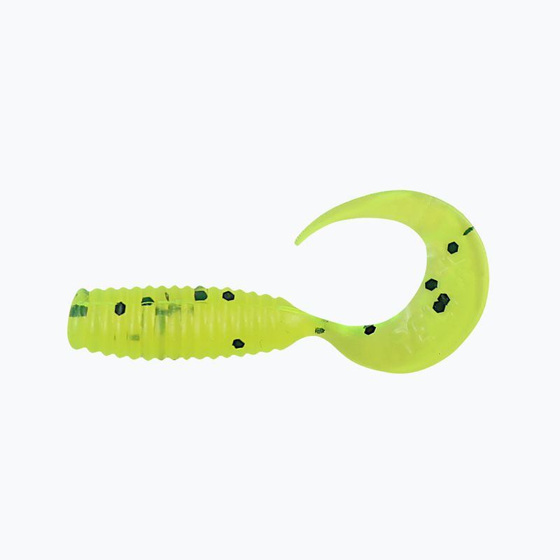 Relax Twister VR1 Standard 8 pezzi chartreuse/nero glitter gomma esca