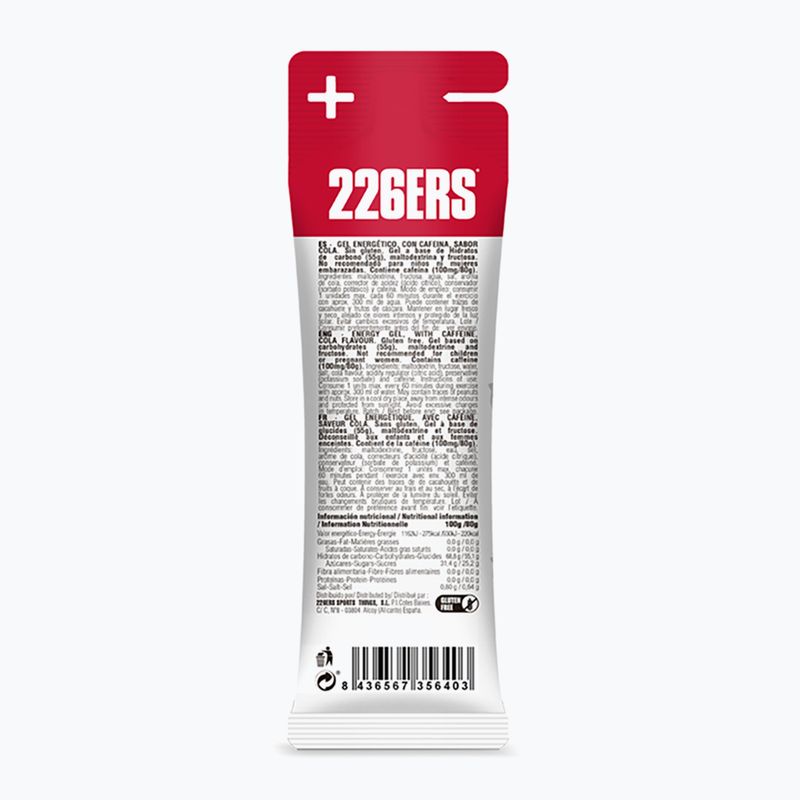 226ERS Set di gel energetici ad alto contenuto di fruttosio e caffeina 24 pz. x 80 g cola 3