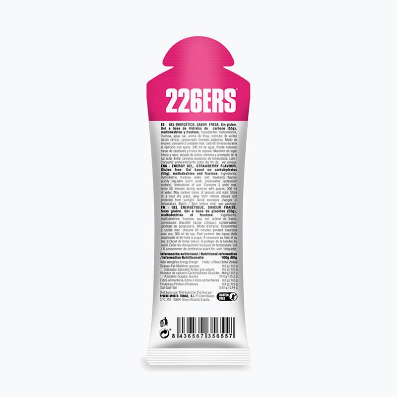 226ERS Set di gel energetici ad alto contenuto di fruttosio 24 pz. x 80 g fragola 3