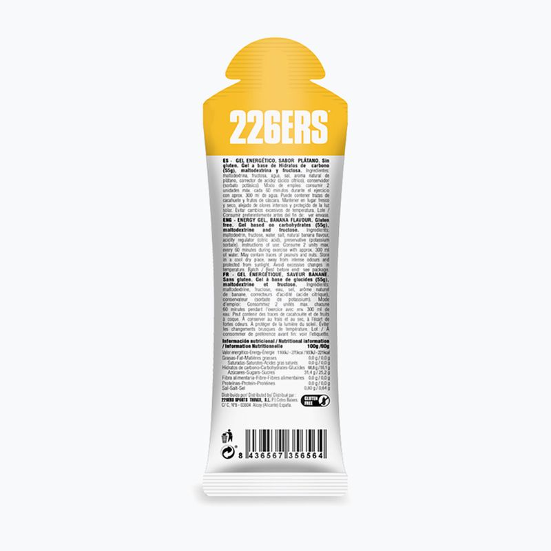 226ERS Set di gel energetici ad alto contenuto di fruttosio 24 pz. x 80 g banana 3
