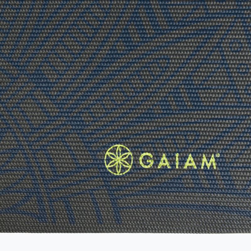 Tappetino da yoga Gaiam Premium Sundial Layers 6 mm black/navy/yellow 4