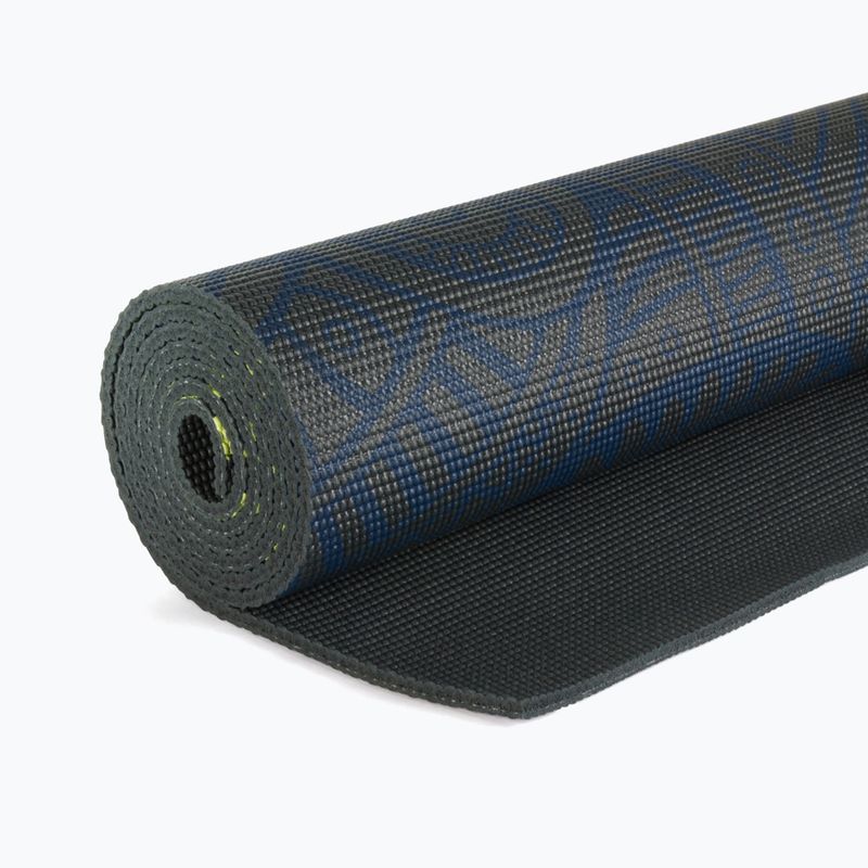 Tappetino da yoga Gaiam Premium Sundial Layers 6 mm black/navy/yellow 5