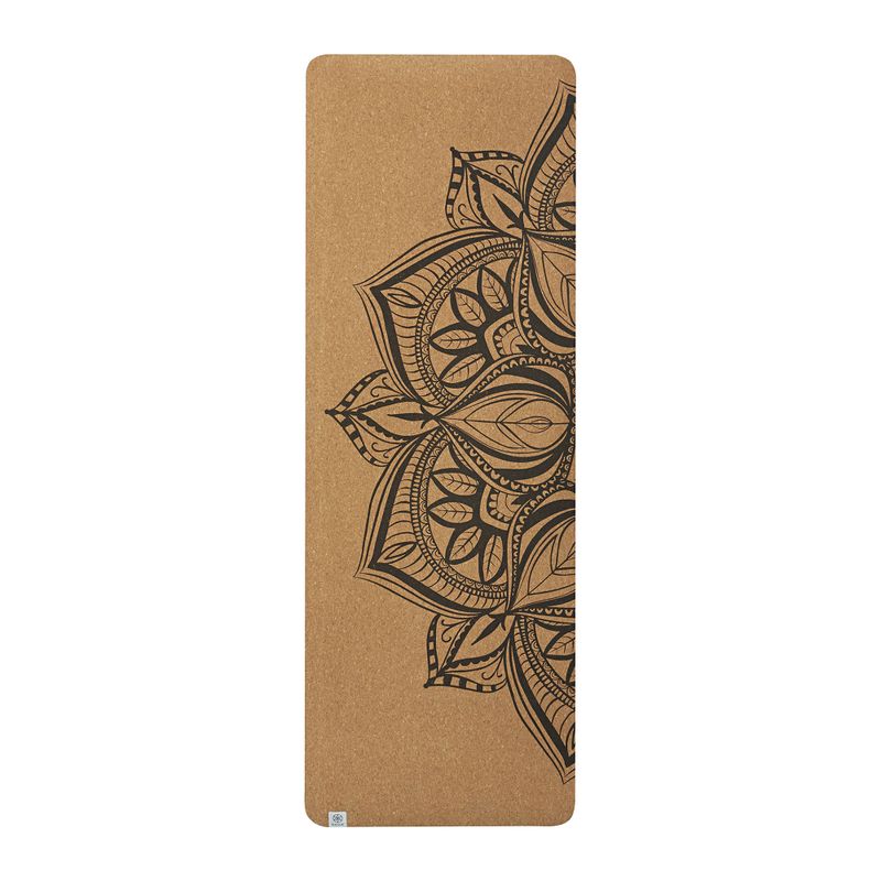 Gaiam tappetino yoga Mandala in sughero stampato 5 mm marrone 63495 5