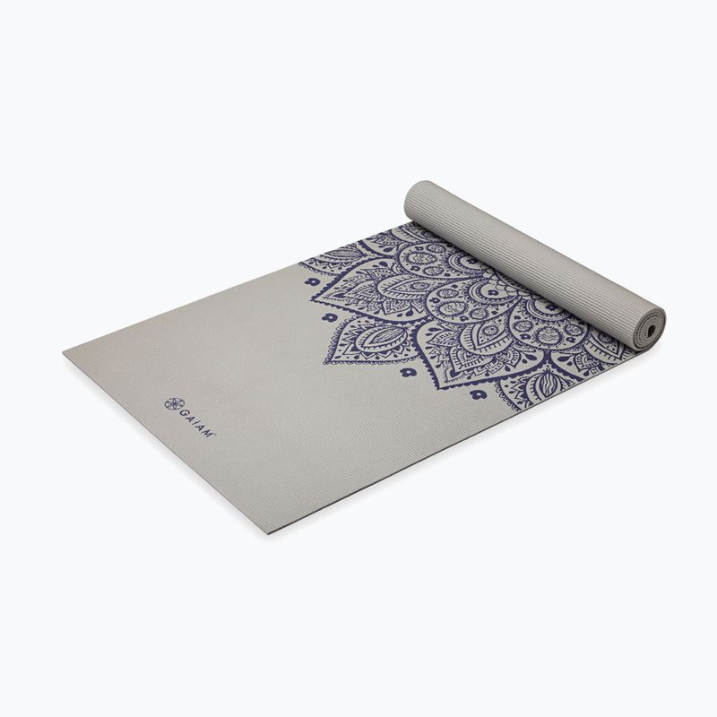 Tappetino da yoga Gaiam Sustained Yoga grey sundial flower 3